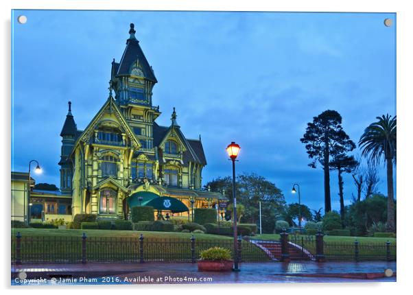 Victorian Architecture of the Carson Mansion Acrylic by Jamie Pham