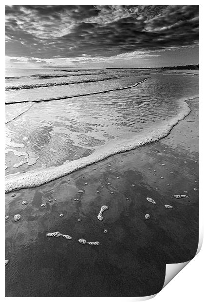 Clouds loom over the North Sea Print by Stephen Mole