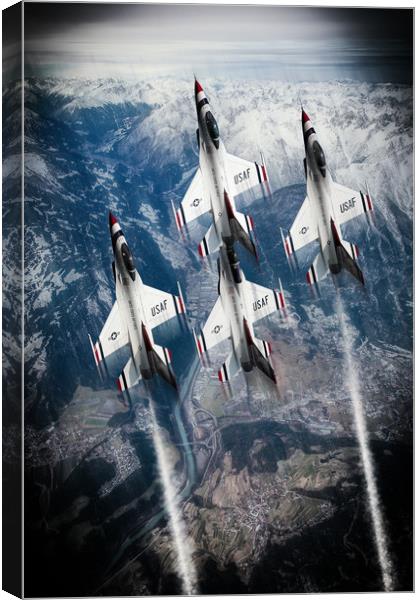 USAF Thunderbirds Canvas Print by J Biggadike