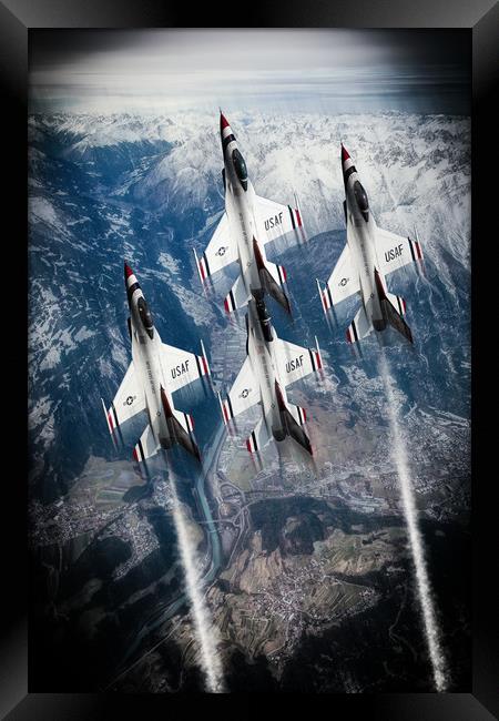 USAF Thunderbirds Framed Print by J Biggadike