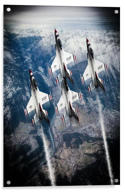 USAF Thunderbirds Acrylic by J Biggadike