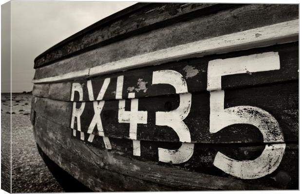 Weathered boat hull Canvas Print by Chris Harris