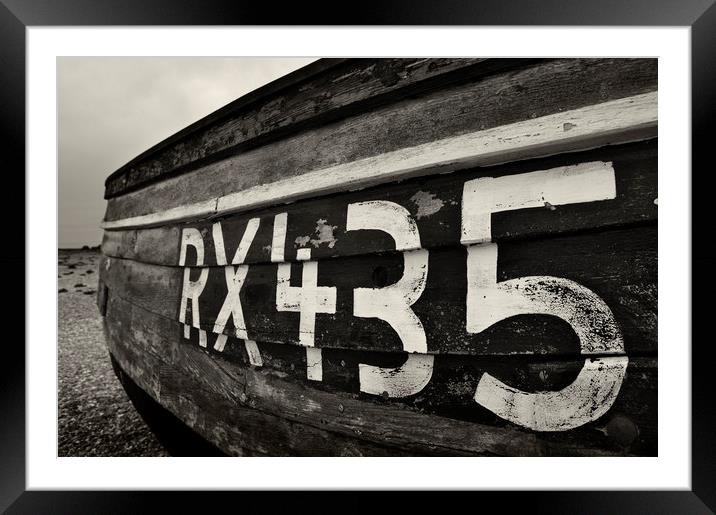 Weathered boat hull Framed Mounted Print by Chris Harris