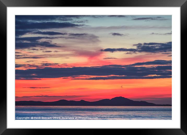 Llyn Peninsula Sunset Framed Mounted Print by Heidi Stewart