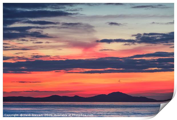 Llyn Peninsula Sunset Print by Heidi Stewart