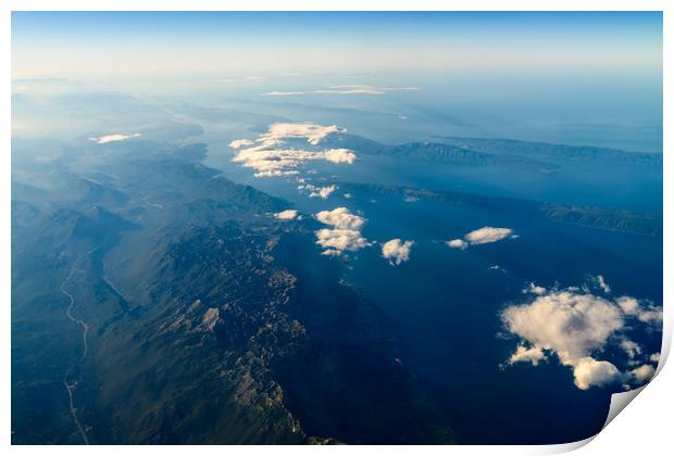 High Altitude Photo Of Planet Earth Horizon Print by Radu Bercan