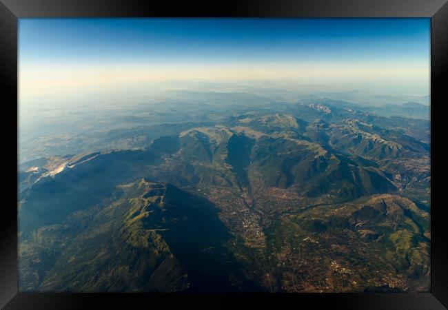 High Altitude Photo Of Planet Earth Horizon Framed Print by Radu Bercan