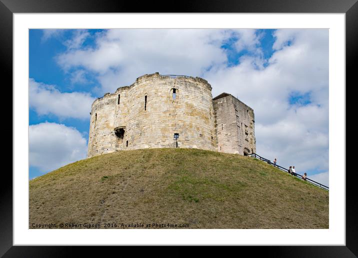 Clifford's Tower in York  historical building. Framed Mounted Print by Robert Gipson