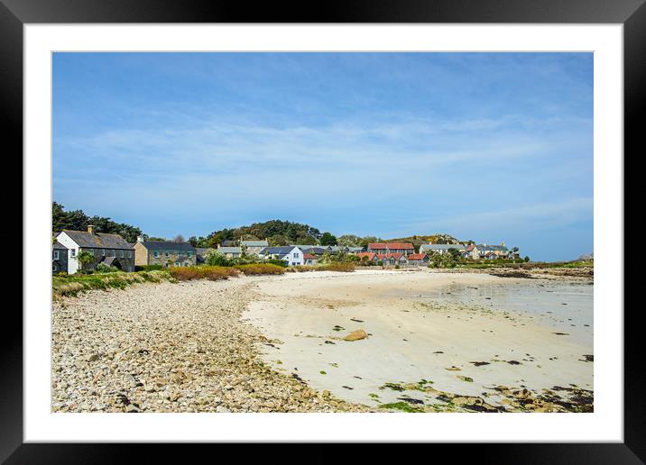 Old Grimsby Beach on Tresco Isles of Scilly Framed Mounted Print by Nick Jenkins