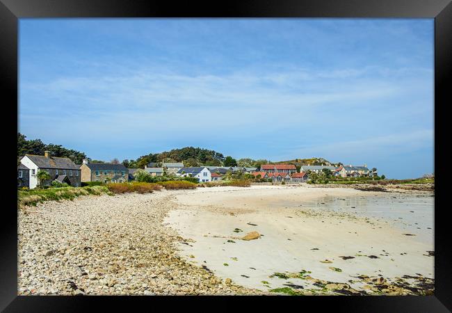 Old Grimsby Beach on Tresco Isles of Scilly Framed Print by Nick Jenkins