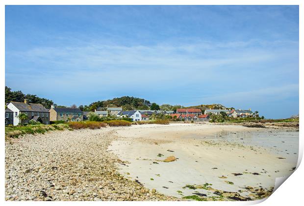 Old Grimsby Beach on Tresco Isles of Scilly Print by Nick Jenkins