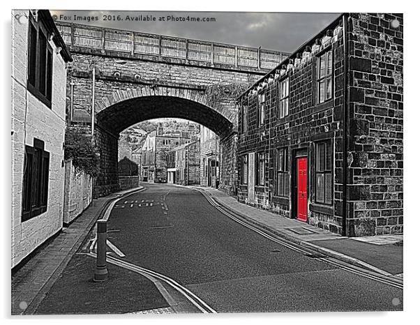 Old railway bridge Acrylic by Derrick Fox Lomax
