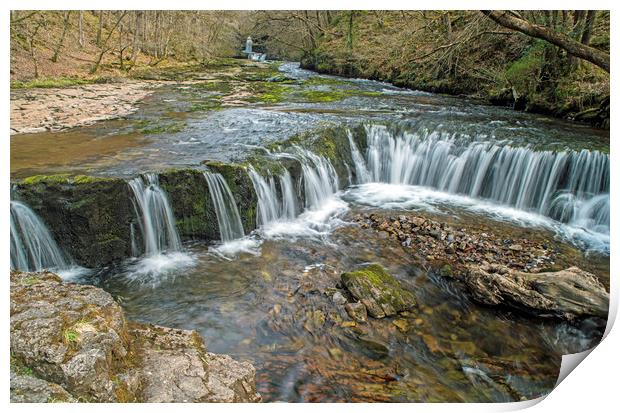 The Horseshoe Falls on the River Neath south Wales Print by Nick Jenkins