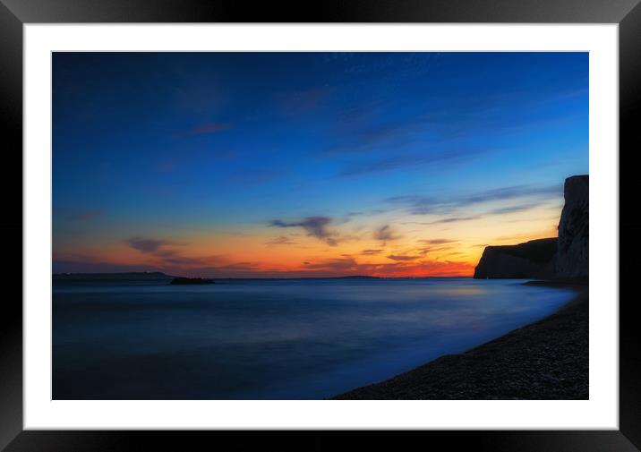 Sunset over Weymouth Framed Mounted Print by Anthony Simpson
