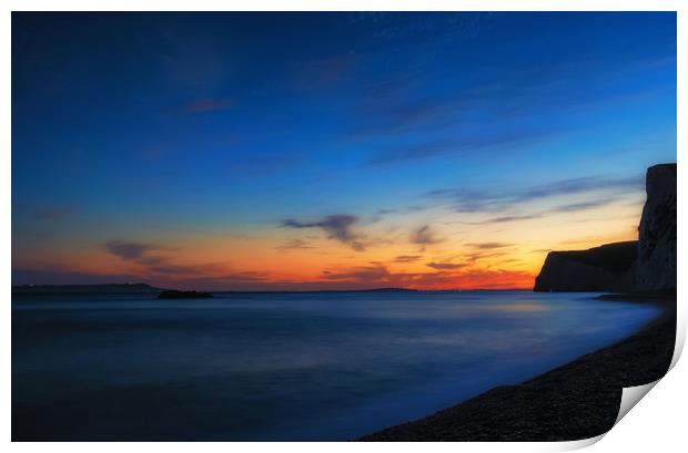 Sunset over Weymouth Print by Anthony Simpson