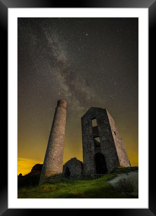 Milky Way Over Old Mine Buildings.No2 Framed Mounted Print by Natures' Canvas: Wall Art  & Prints by Andy Astbury
