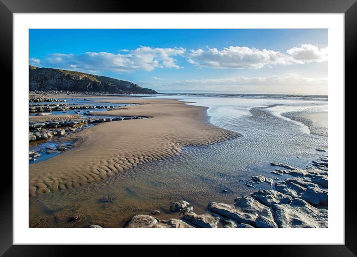Dunraven Bay Glamorgan Heritage Coast south Wales Framed Mounted Print by Nick Jenkins