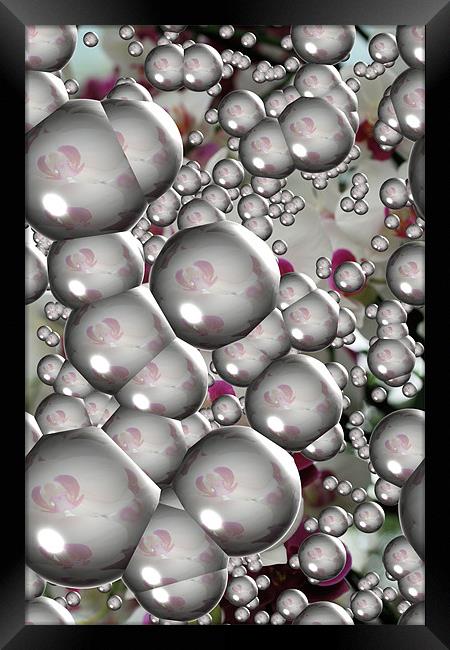 Orchid bubble reflections Framed Print by Ruth Hallam