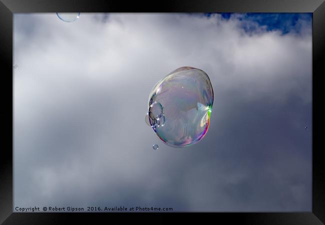 Bubbles in the sky Framed Print by Robert Gipson