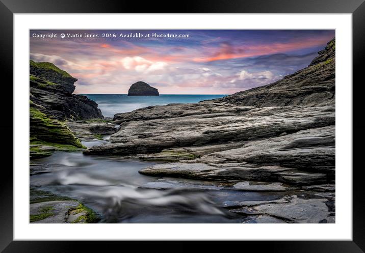 The Spectacular Rocks of Trebarwith Framed Mounted Print by K7 Photography
