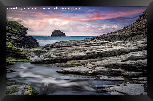 The Spectacular Rocks of Trebarwith Framed Print by K7 Photography