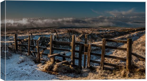 Rushup Edge Stile Canvas Print by Paul Andrews