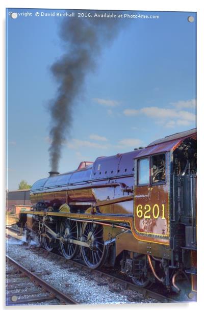 Preserved steam locomotive 6201 Princess Elizabeth Acrylic by David Birchall