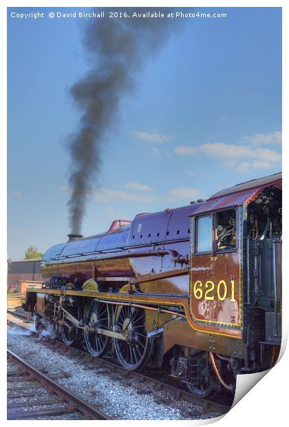 Preserved steam locomotive 6201 Princess Elizabeth Print by David Birchall