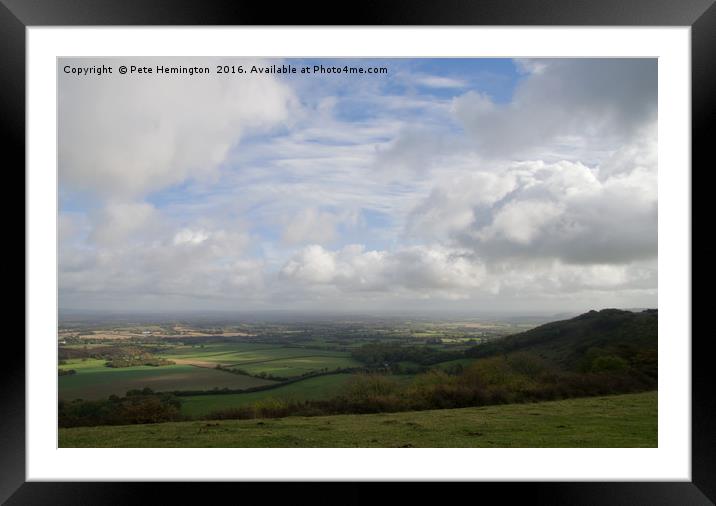 The South Downs Framed Mounted Print by Pete Hemington