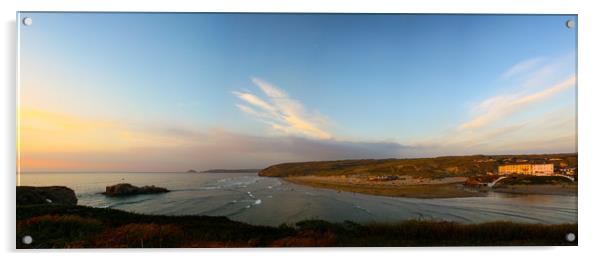 Perranporth Panorama Acrylic by Oxon Images