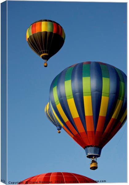 Hot air balloons Canvas Print by Diane  Mohlman
