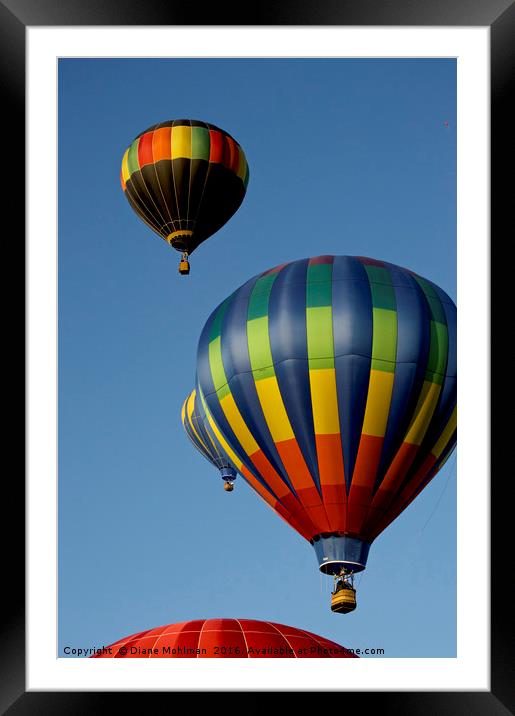 Hot air balloons Framed Mounted Print by Diane  Mohlman