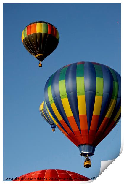 Hot air balloons Print by Diane  Mohlman
