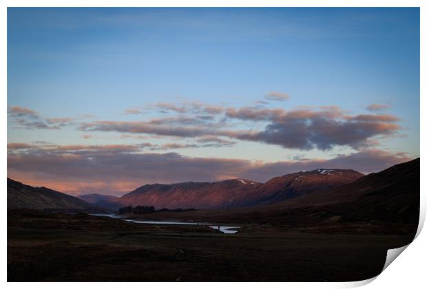 Scottish highlands sunset  Print by chris smith