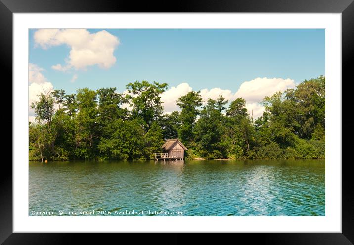 House by the lake  Framed Mounted Print by Tanja Riedel
