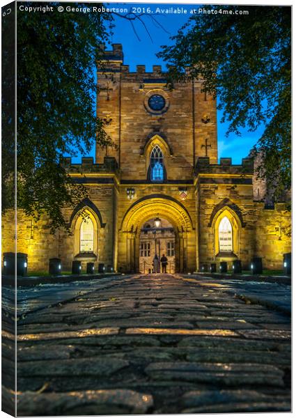 Entrance to Durham Castle Canvas Print by George Robertson
