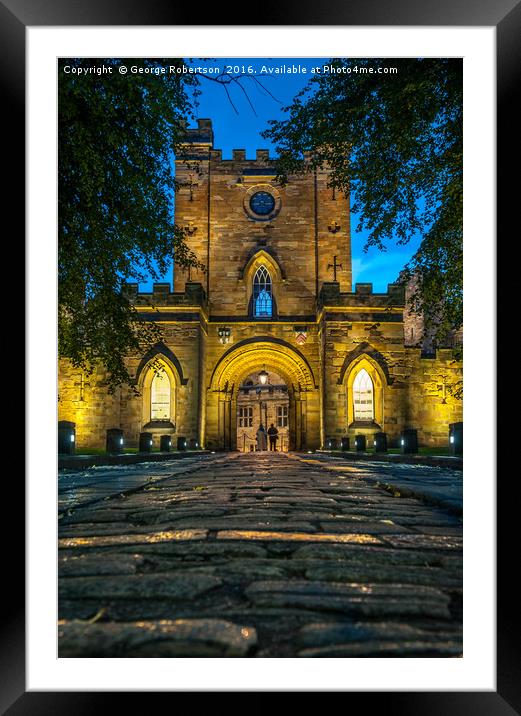 Entrance to Durham Castle Framed Mounted Print by George Robertson