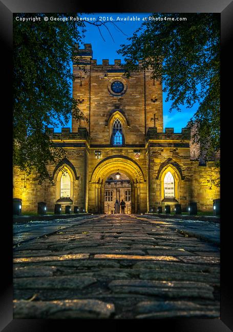 Entrance to Durham Castle Framed Print by George Robertson