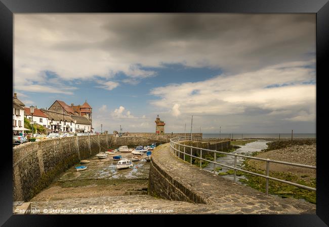 Lynmouth Harbour Framed Print by Stephen Mole