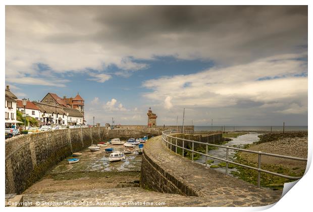 Lynmouth Harbour Print by Stephen Mole