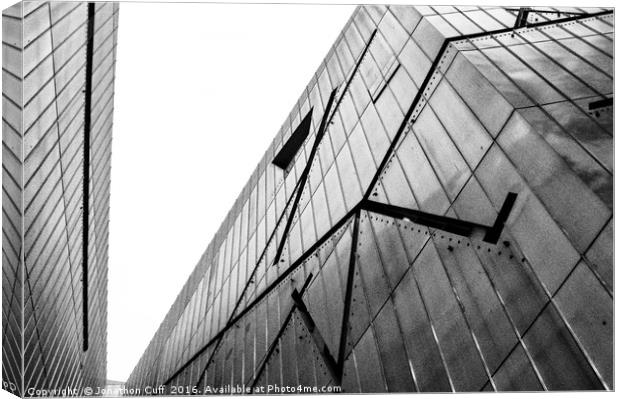 Strong lines on the Jewish Museum in Berlin Canvas Print by Jonathon Cuff