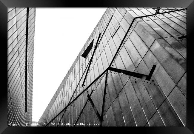 Strong lines on the Jewish Museum in Berlin Framed Print by Jonathon Cuff