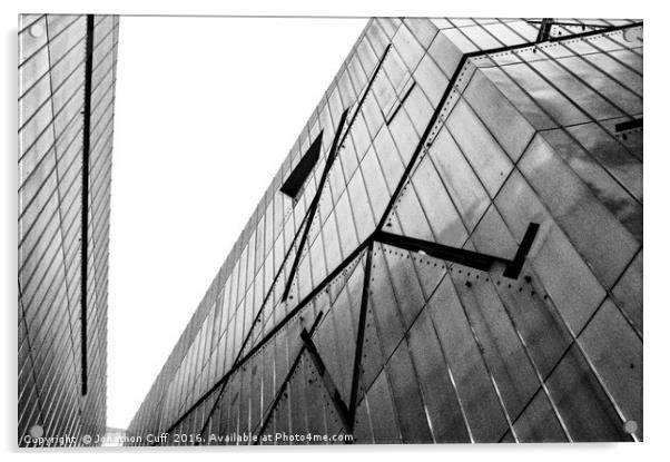 Strong lines on the Jewish Museum in Berlin Acrylic by Jonathon Cuff