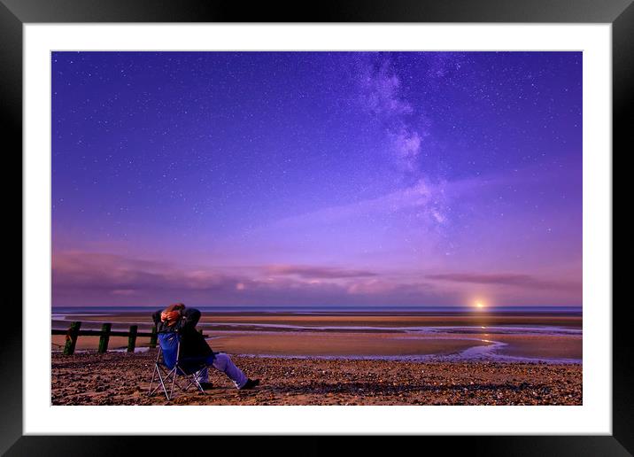 Stargazong On The Beach Framed Mounted Print by Scott Nicol