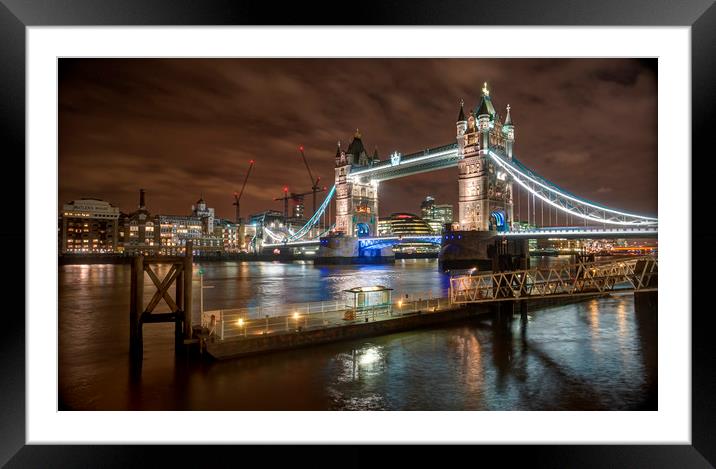Tower Bridge By Night Framed Mounted Print by Scott Nicol