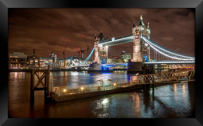 Tower Bridge By Night Framed Print by Scott Nicol