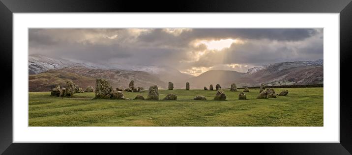Castlerigg Stone Circle Framed Mounted Print by Roger Green