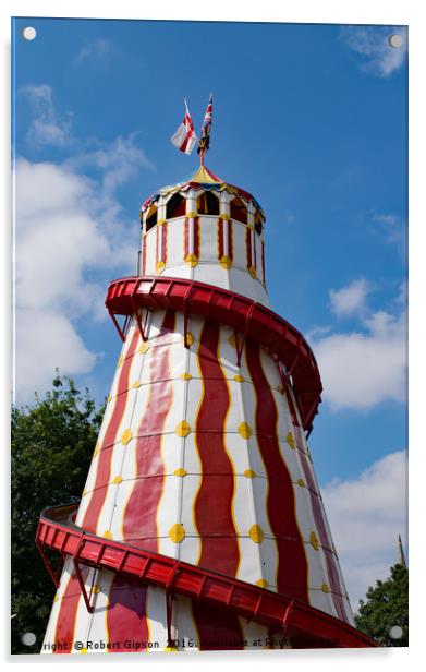 Vintage helter skelter fairground ride Acrylic by Robert Gipson