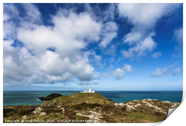 Strumble Head Lighthouse, Pembrokeshire, Wales UK Print by Heidi Stewart
