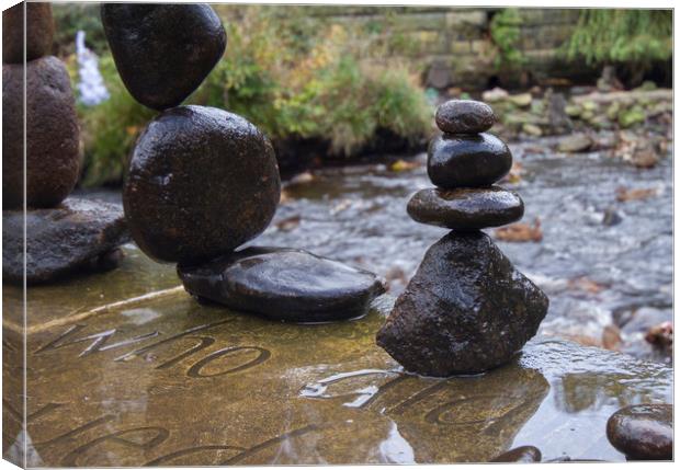  Balanced stones stack   Canvas Print by chris smith